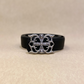 Maleficent detailed metal buckle chrome basic belt