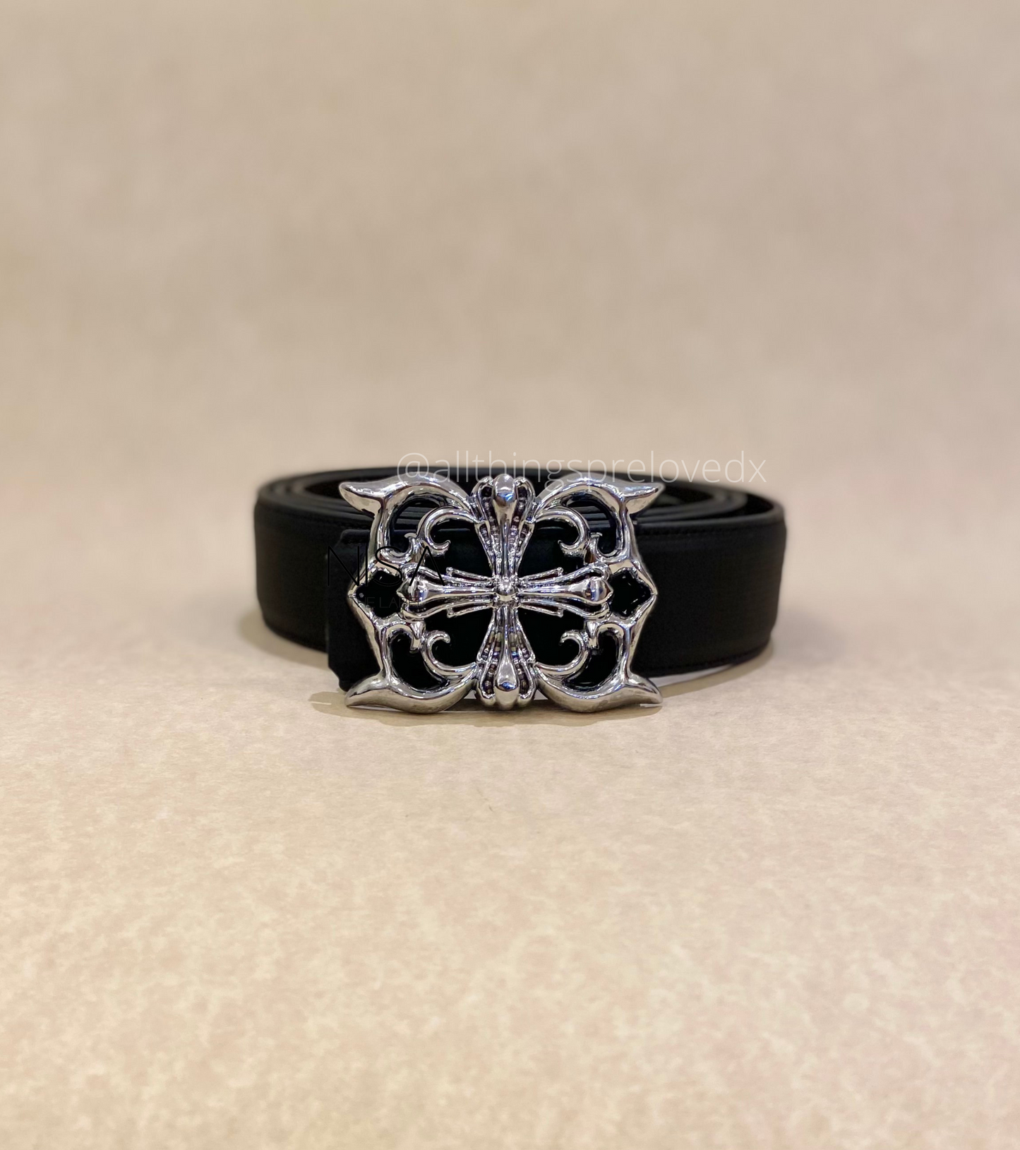 Maleficent detailed metal buckle basic belt
