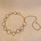 Triple ring metal chain waist belt