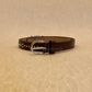 All over studded metal buckle thin basic belt