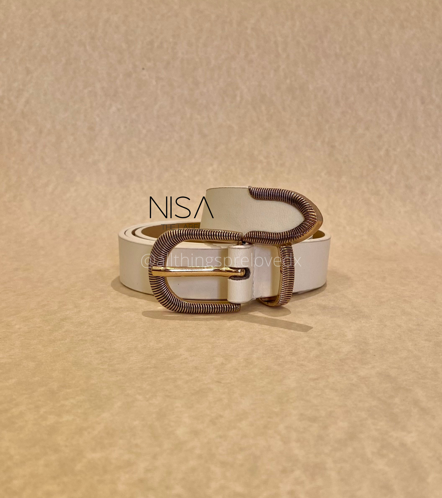 Metal spring texture buckle buckle basic belt