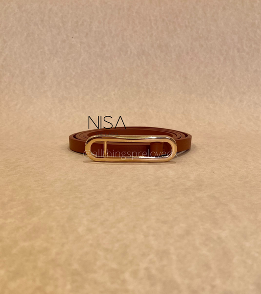 Skinny sleek elegant thin basic belt