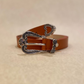 Intricate vintage metal buckle basic belt
