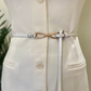 Matte infinity matte metal buckle thin knot belt