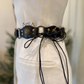 Cowboy side studded waist tie belt