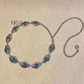 Detailed heart inset turquoise chain waist belt