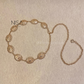 Cutwork detailed chain waist belt