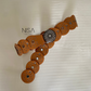 Rhinestone round buckle studded disc belt