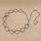 Big hollow squoval metal chain waist belt