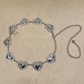 Heart in heart metal chain belt