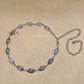 Oval matte zig zag detailed metal chain belt