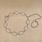 Oval rhinestone metal chain belt