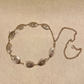 Oval floral detailed metal chain belt