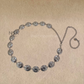 Cutwork floral inset metal chain belt