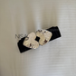 Two metal heart buckle waist cincher belt