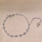 Clover rhinestone metal chain belt