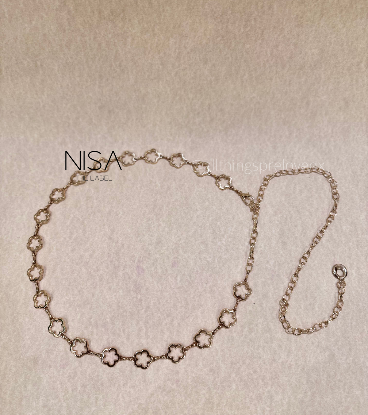 Bloom metal chain belt