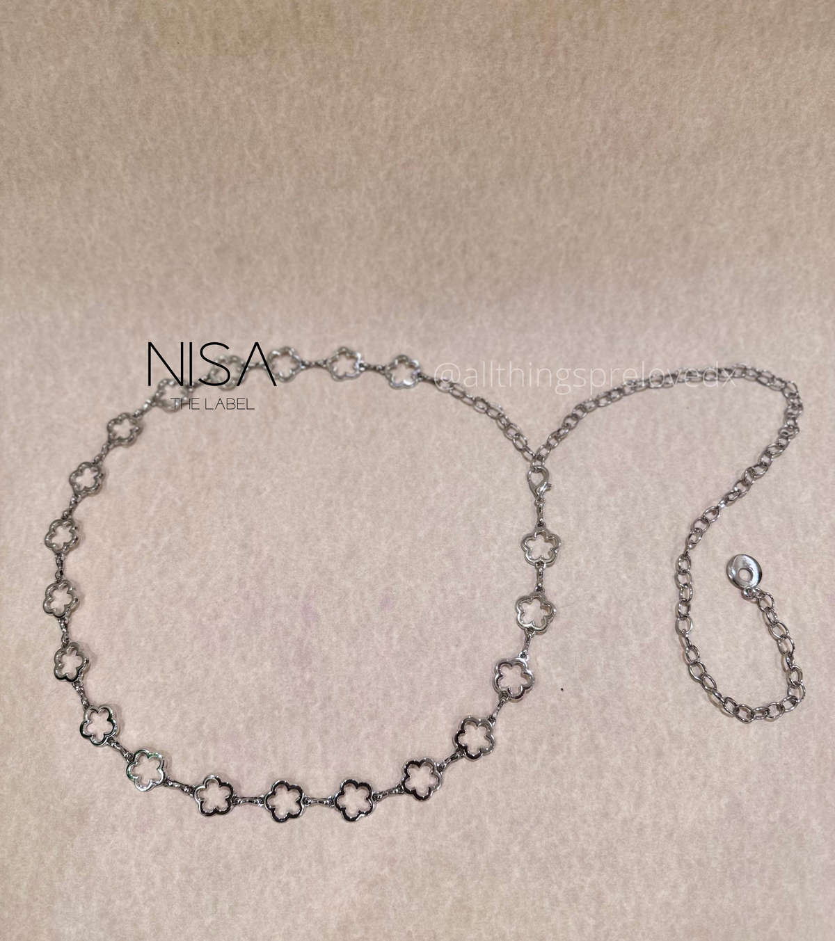 Bloom metal chain belt