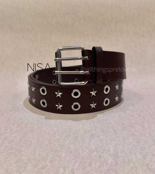 Metal buckle star and eyelet basic belt