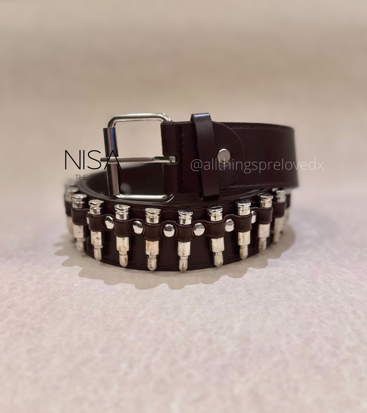 All over bullet metal basic belt