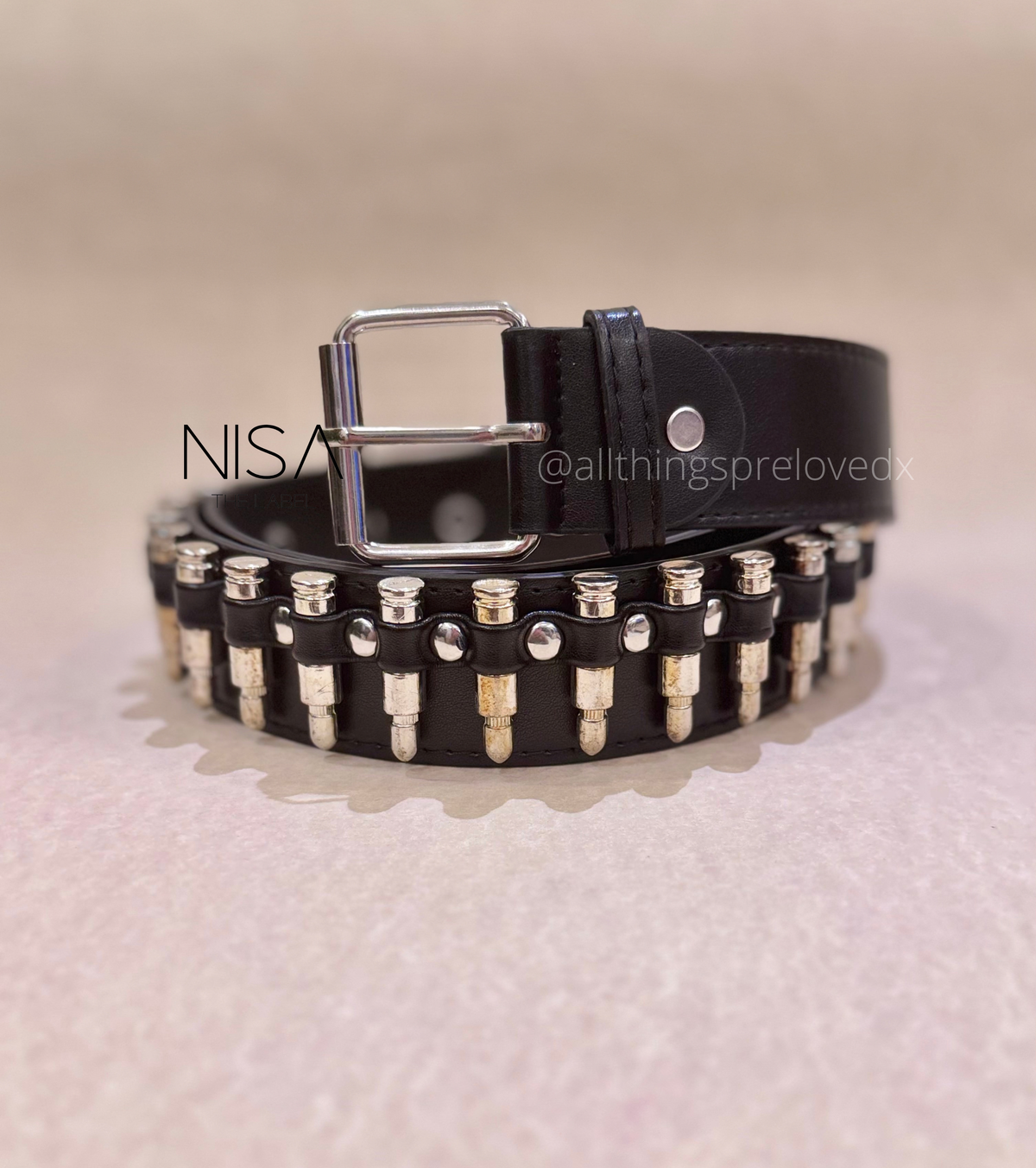 All over bullet metal basic belt
