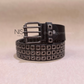 Gunmetal buckle squoval 3 layer gunmetal eyelet basic belt