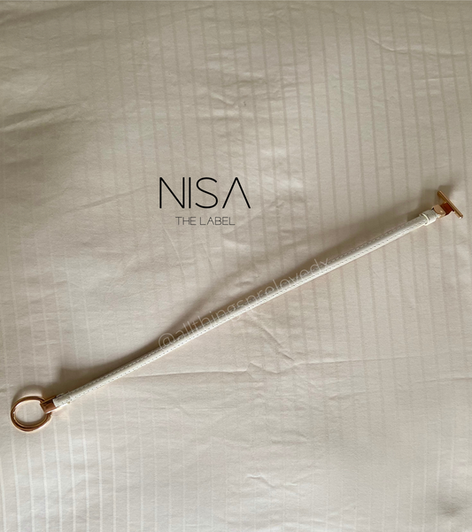 Oval T buckle thin waist belt
