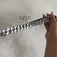 Curb metal chain waist cincher belt