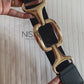 Gold rectangle accent buckle waist cincher belt
