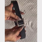 Silver matte buckle basic belt