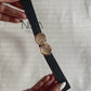 Glass buckle waist cincher thin belt