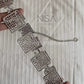Square metal chain waist belt