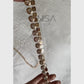 Gold rhinestone detail chain belt