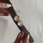 Glass buckle waist cincher thin belt