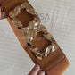 Double golden buckle waist cincher belt