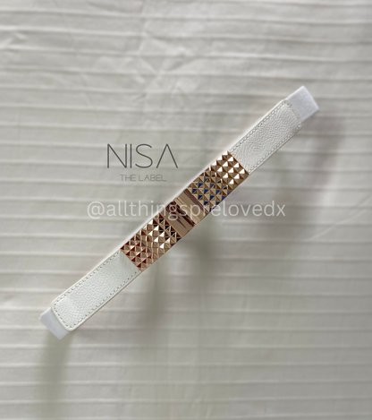 Spike buckle thin waist cincher belt