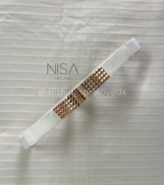 Spike buckle thin waist cincher belt
