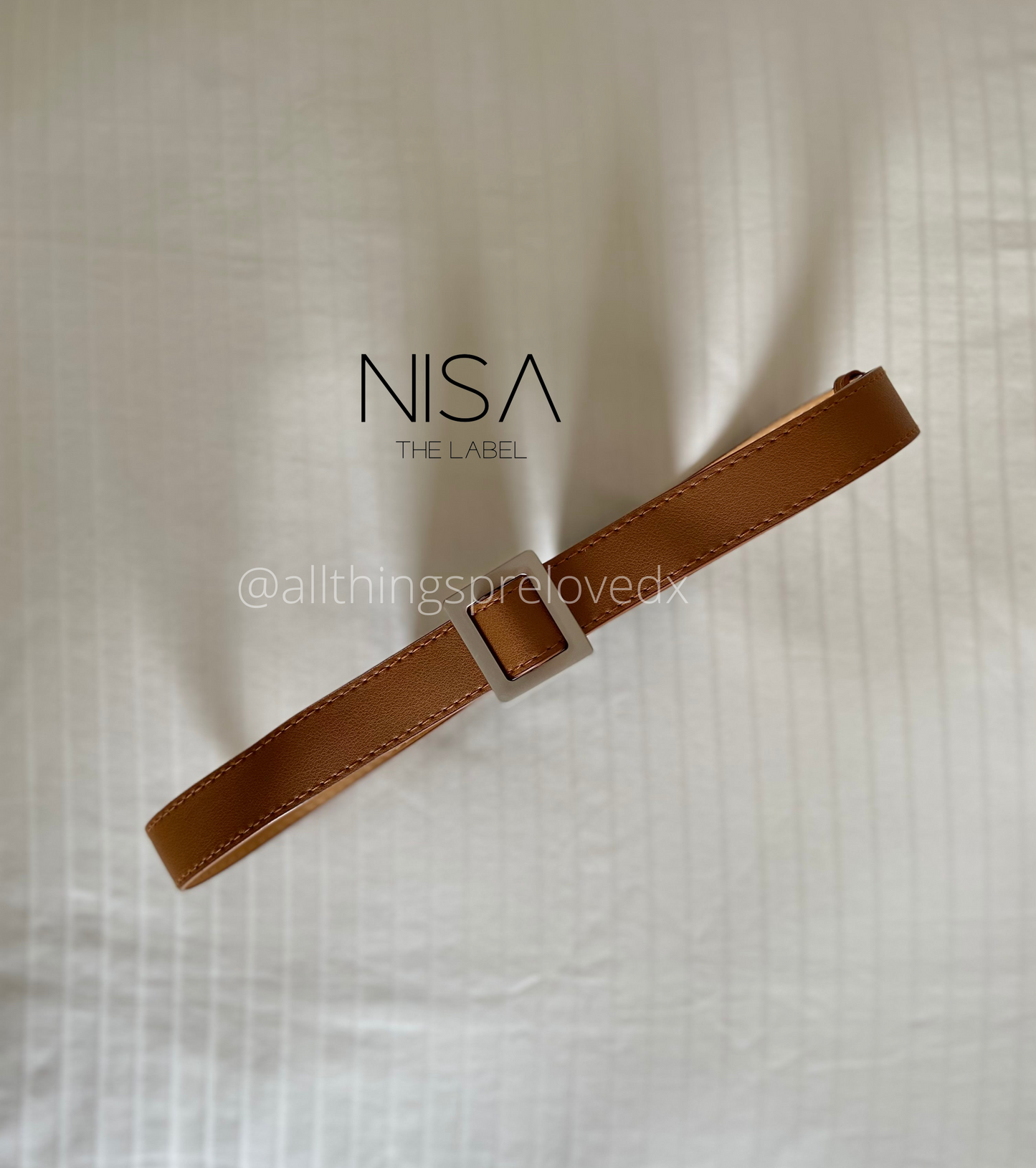 Silver matte buckle basic belt