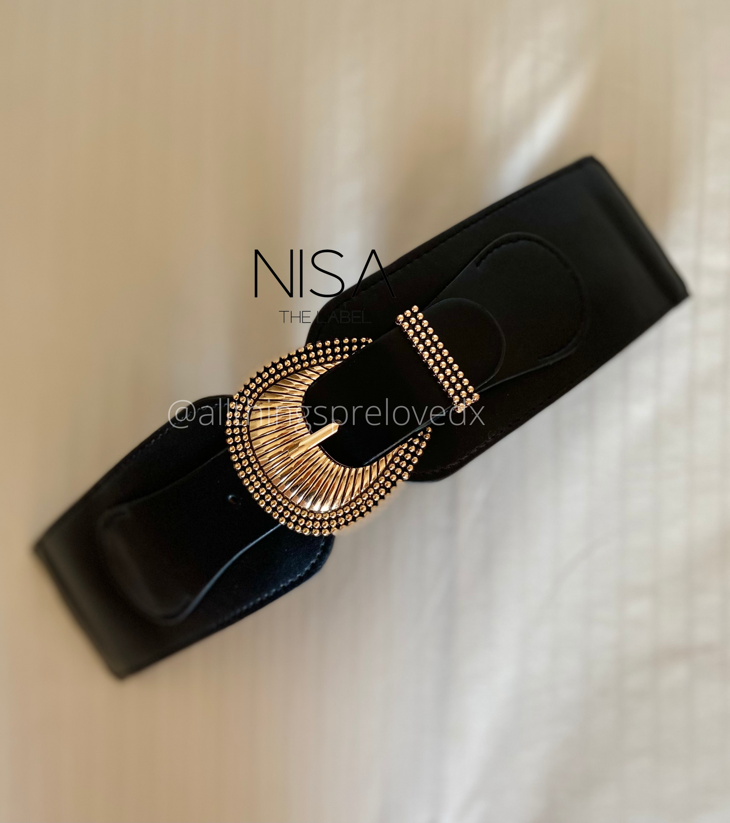 Single shell buckle waist cincher belt