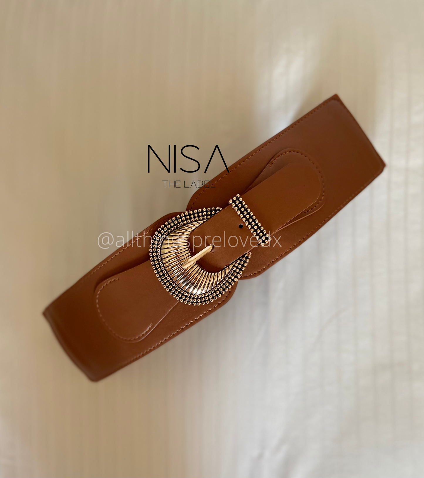 Single shell buckle waist cincher belt