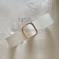 Square buckle wide belt