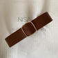 Square buckle wide belt