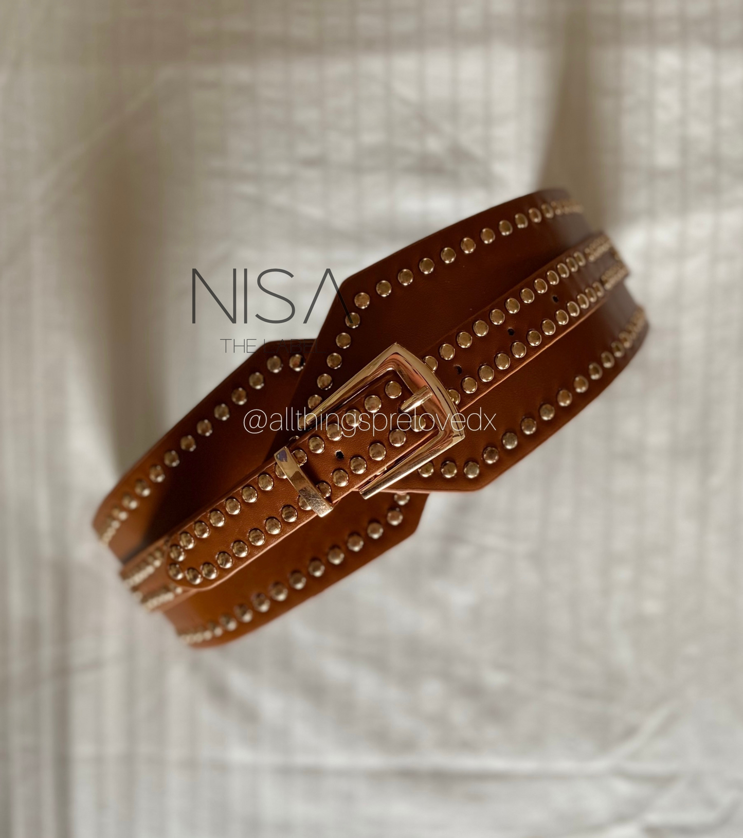 Studded waist cincher belt