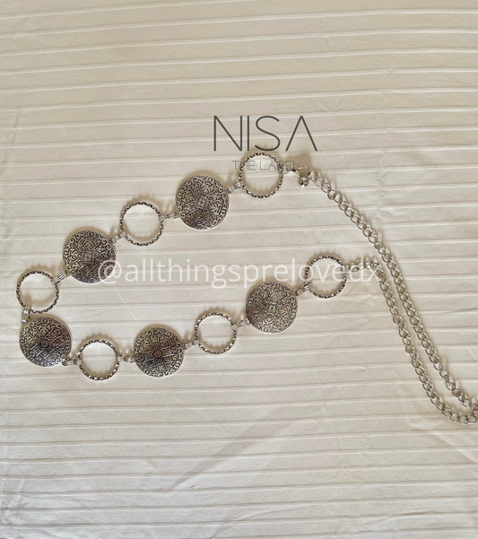 Big round chain waist belt