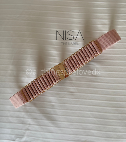 Mini ruched style waist cincher belt
