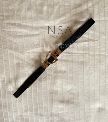 Twist and turn thin waist belt