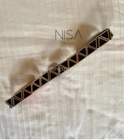 Triangle detailed waist cincher belt