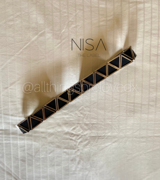 Triangle detailed waist cincher belt