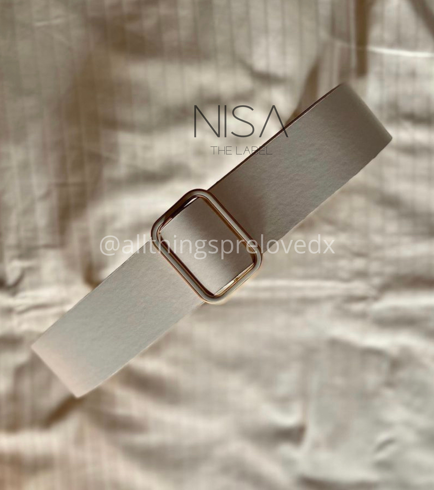Rectangle buckle wide belt