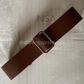 Rectangle buckle wide belt